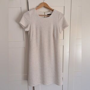 Scarlett brand white shimmer short sleeve dress size 4 white gold bridal bride